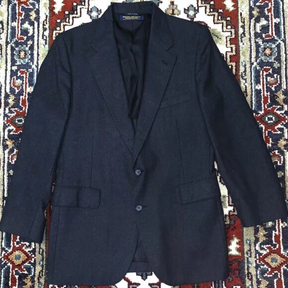 Vintage Brooks Brothers Brooksgate 42R Charcoal Gray Two Button Blazer USA